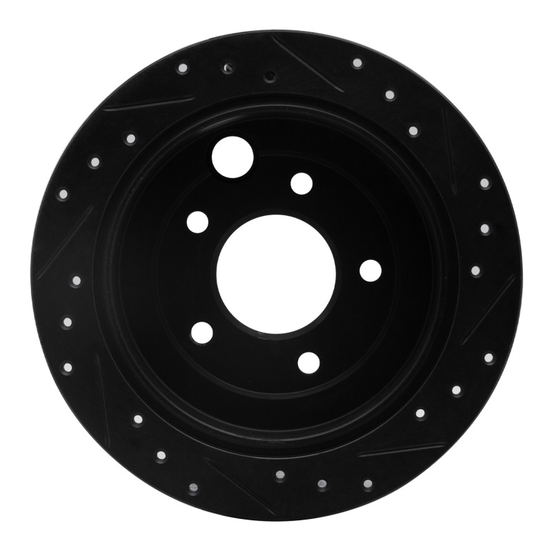Mazda Millenia Brake Rotor (1) - Rear Left - R1 Concepts - Drilled & Slotted - Black - `95-`02